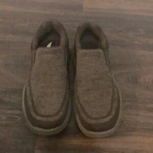 Slide into brown sneakers